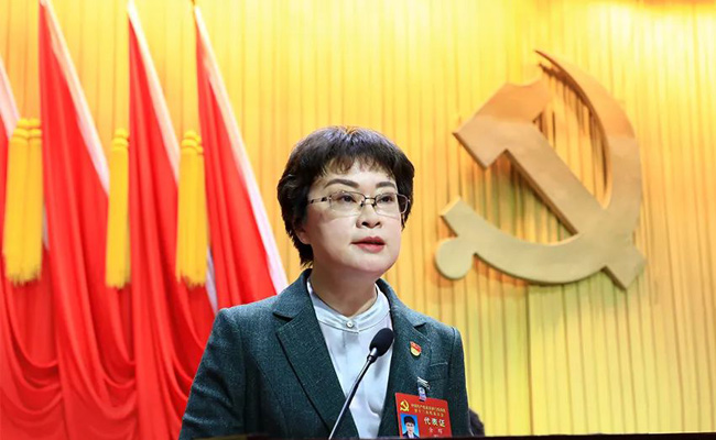 金晖代表中共北京市门头沟区第十二届委员会作报告